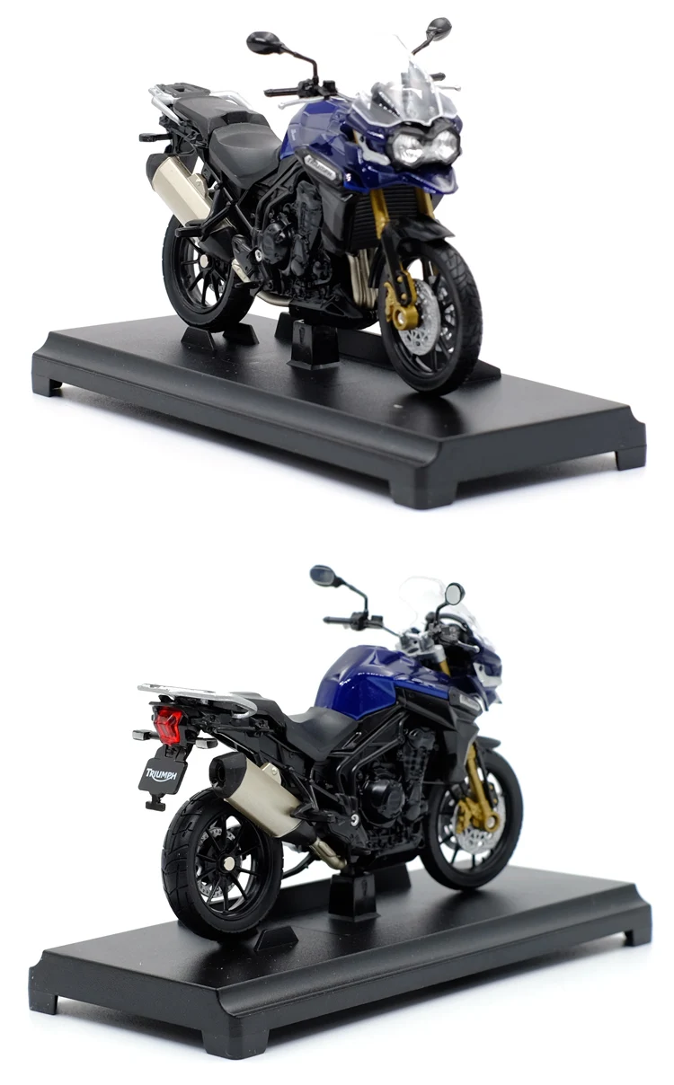 Welly 1:18 TRIUMPH Tiger Explorer сплав Литая модель мотоцикла работоспособная короткопоглотитель игрушка для детей подарки коллекция игрушек