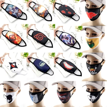 

Classic Anime Series Masks Naruto Tokyo Ghoul Printed Mask Reusable Anti-Dust Breathable Face Shield Attack on Titan riding mask