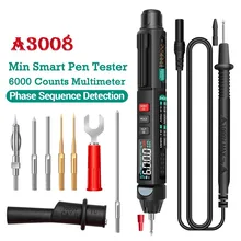 Multimètre numérique professionnel A3007/A3008, testeur de stylo à capteur automatique, multimètre numérique, 6000 points de tension