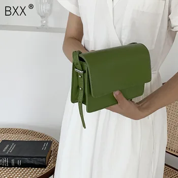 

[BXX] Women's Single Shoulder Crossbody Bag All-match Flap Crocodile Grain Package 2020 Summer Fashion PU Leather Bag HF973