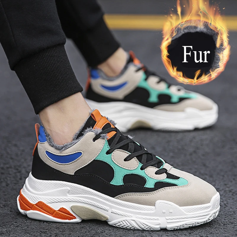 Men Boots Winter With Fur Warm Snow Boots Men Winter Boots Shoes Men Footwear Fashion sneakers Shoes