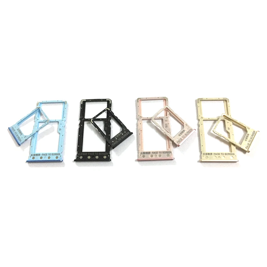 Tasa de descuento Soporte de bandeja Sim para Xiaomi Redmi 6 6A Redmi6 bandeja de tarjeta SIM Adaptador de soporte de ranura hembra piezas de reparación NyoEYbxaZ