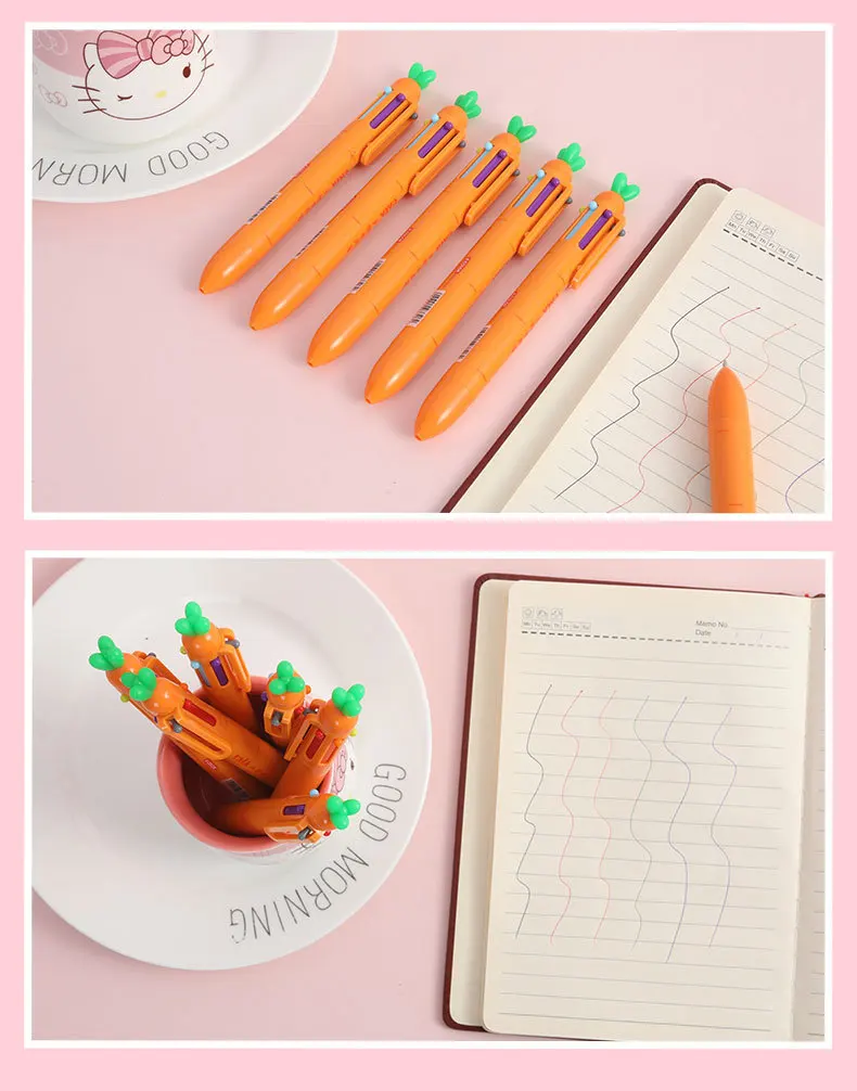 Silicone Penholder Organizer Bag  Kawaii Carrot Stationery Set