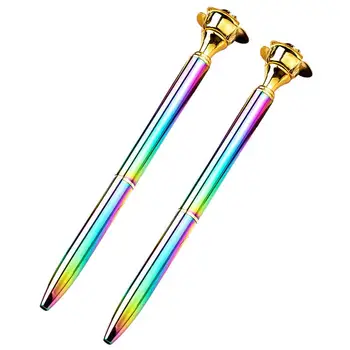

2 pcs Ballpoint pen Creative Metal Pen for Students Adults Child