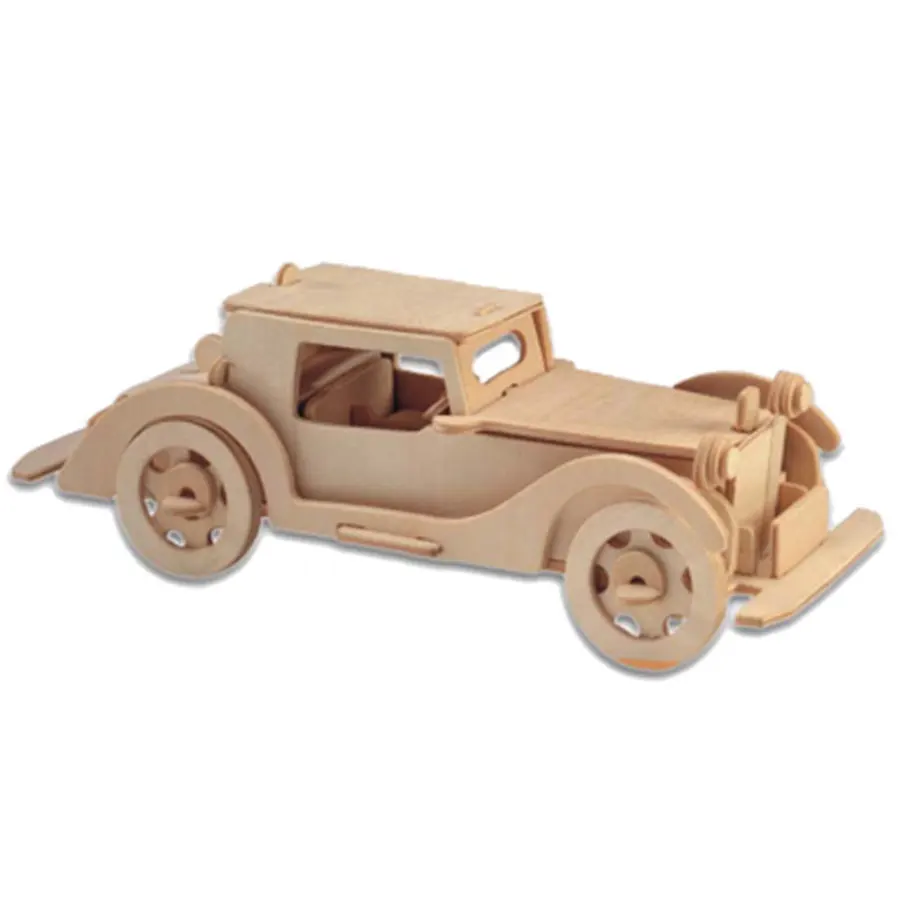 

Auburn 28Pcs Car Model classic cars Blocks Wooden 3D Building Brick Educational Toys For Children Gift