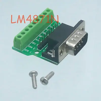 DHL/EMS 50 лотов DB9 VGA штекер 9pin порт терминальный адаптер PCB RS232 ряд без гайки-d2