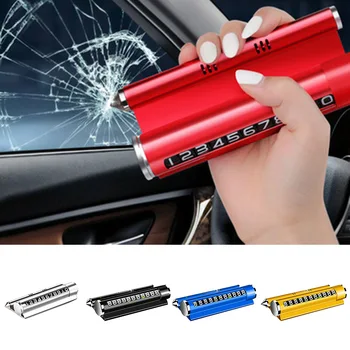 

Temporary Car Parking Card Telephone Number Card Plate Car Styling Safety Hammer Tool Aromatherapy Mobile Phone Holder C