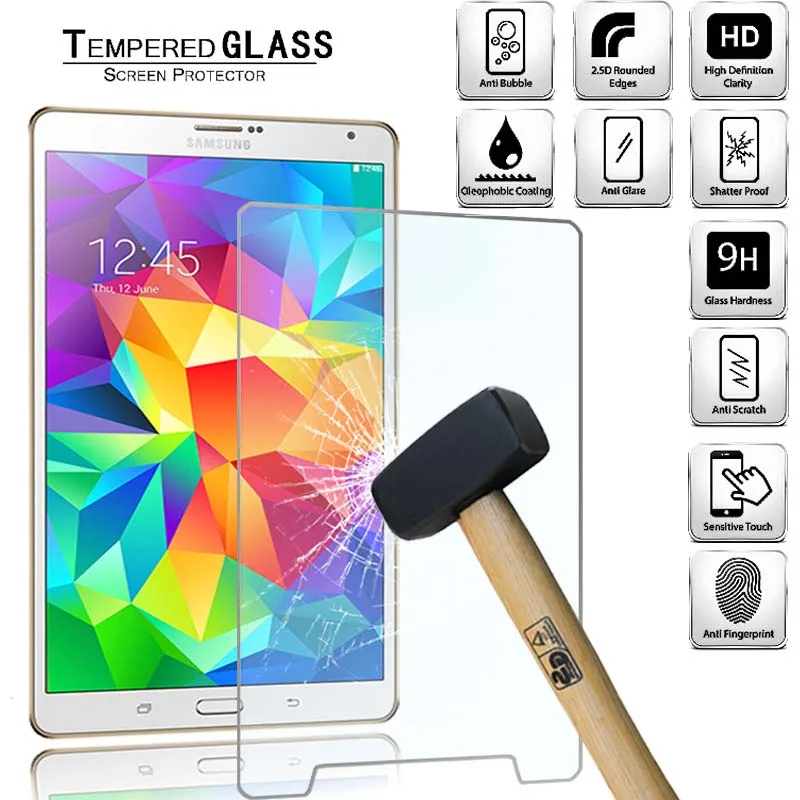 

Tablet Tempered Glass Screen Protector Cover for Samsung Galaxy Tab S 8.4 T-700 T-705 Tempered Film HD Eye Protection
