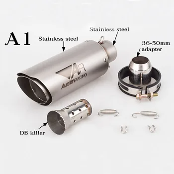 

51mm motorcycle modified exhaust pipe muffler AR exhaust double tail section Z900 GSXR1000RR DUKE690