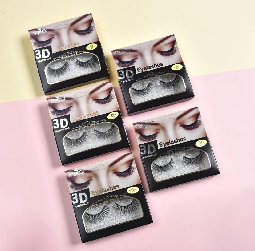 

NEW 1pair 100% Real Mink Eyelashes 3D Natural False Eyelashes 3d Mink Lashes Soft Eyelash Extension Makeup Kit Cilios