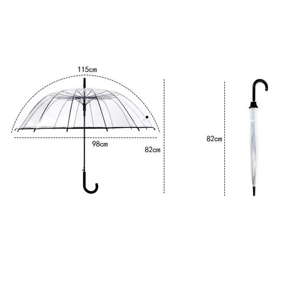 Новая мода, портативные полуавтоматические Прозрачные зонтики для защиты от дождя, зонтик, ПВХ купол, для свадебной вечеринки, для путешествий