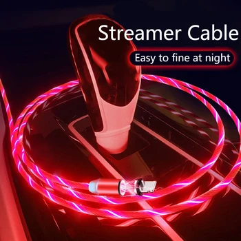 

Car Charging Cable LED Luminous Magnetic USB Cable For Ford Focus Fiesta Mondeo 4 3 Transit Fusion Kuga Ranger Mustang KA S-max