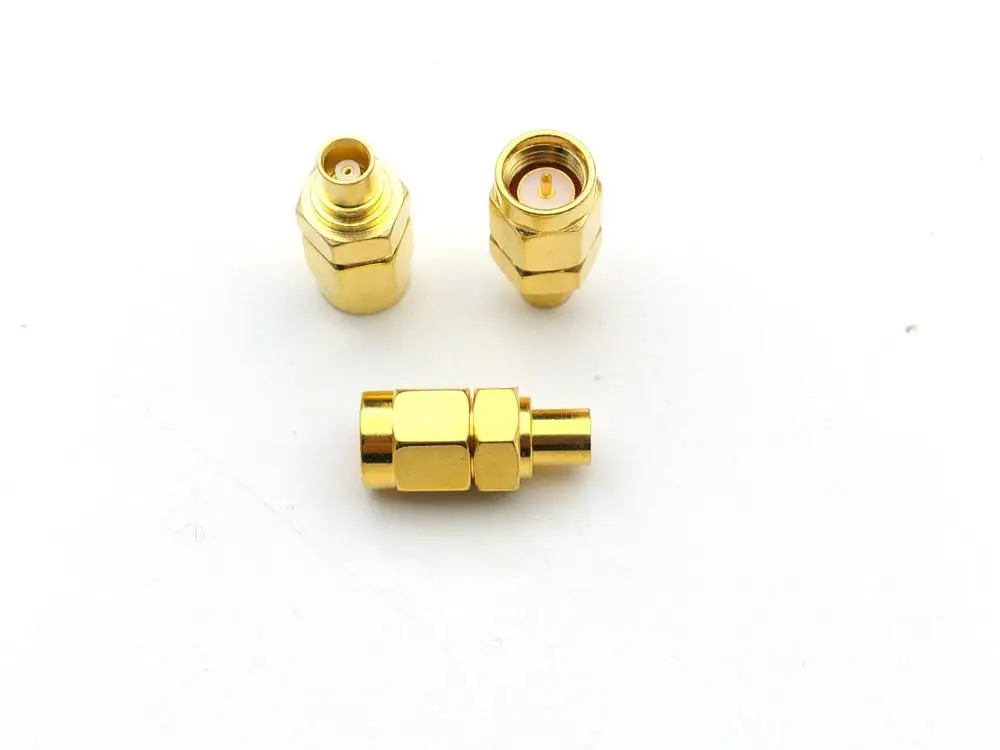 100 шт Золотой SMA штекер к MCX гнездовой разъем RF коаксиальный адаптер|plug gold|plug maleplug
