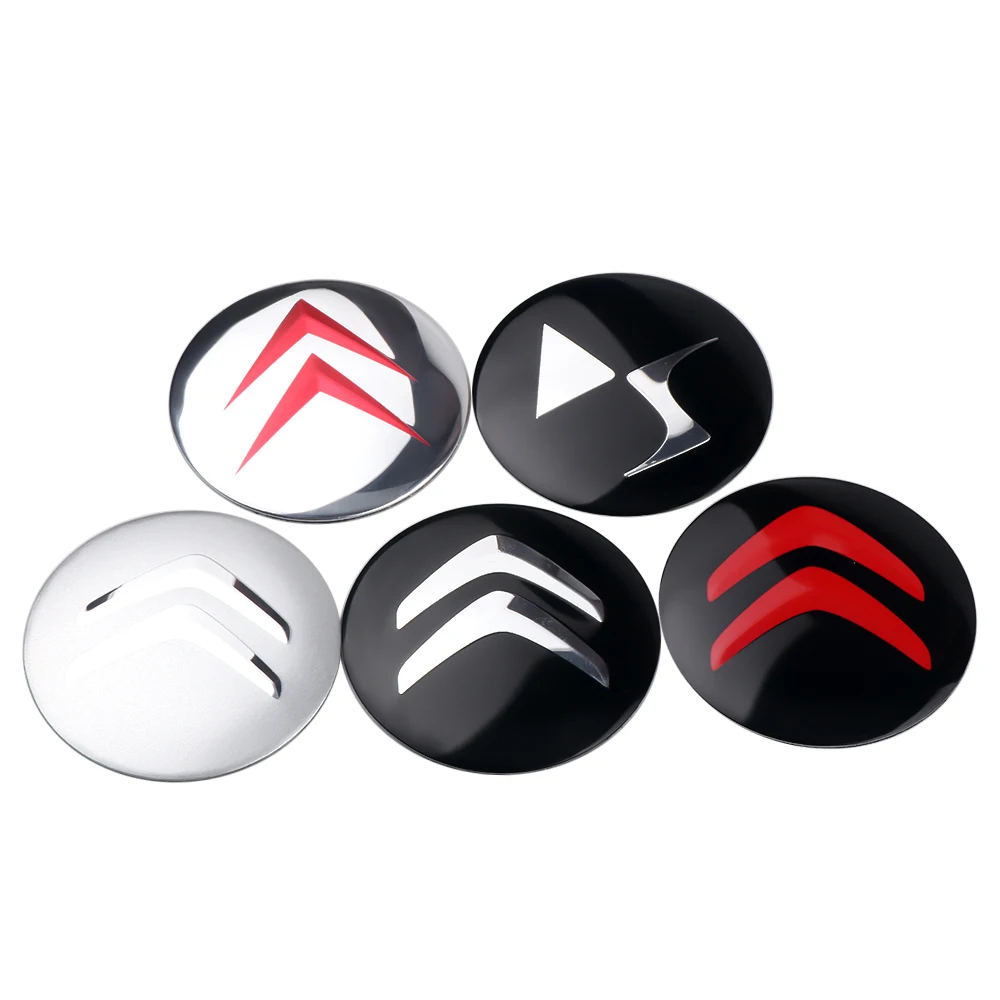 

For Citroen C4 C5 C3 C2 C1 C4L Picasso Saxo 4Pcs Car Emblem Wheel Hub Caps Stickers Tire Dust-Proof Decals Badge Accessories