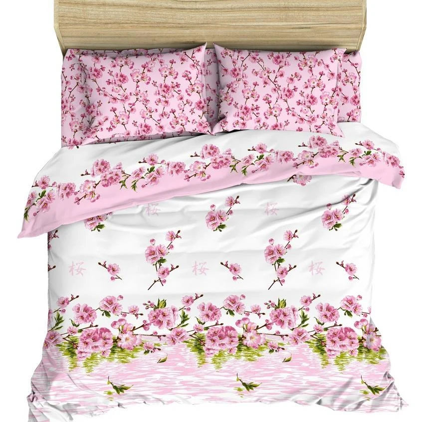 Bedding set made of coarse calico, 100% cotton, fig. 3420/1 Peach blossom ► Photo 2/4