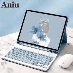 2021 caso de teclado magnético para ipad ar 4 3 2 1 caso 10.2 7th 8th teclado sem fio e mouse para ipad pro 11 10.5 ar 3 2017