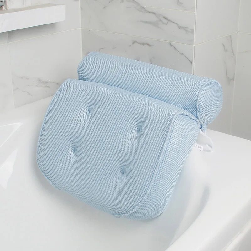 Дышащая 3D сетка подушка для ванны спа с присосками поддержка шеи и спины спа подушка для Дома гидромассажная Ванна аксессуары для ванной комнаты