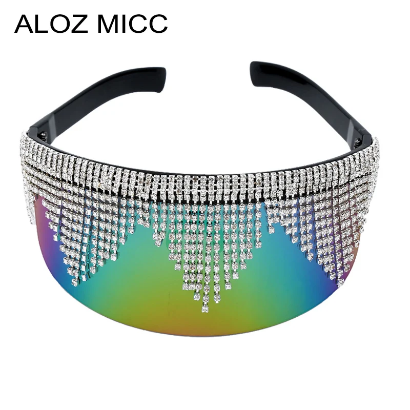Женские солнцезащитные очки с кристаллами ALOZ MICC роскошные брендовые
