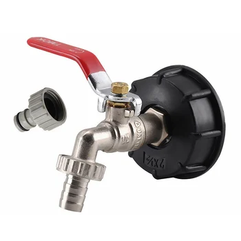 

1pc IBC Fuel Tank Connector Garden Water Double Connector Faucet Adapter Garden Water Tank Connector Water Tap Valve Fitting