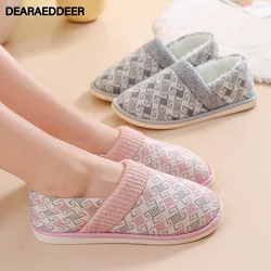 Womens Slippers Autumn and Winter Thick and Soft-soled Cotton Slippers Warm Shoes Comfortable Lightweight Laboratory Slippers