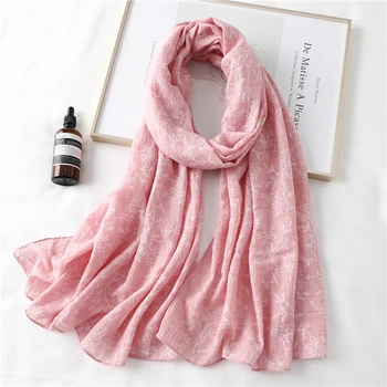 

2020 New Style Winter Women Scarf Fashion Floral Lady Shawls and Wraps Neck Warm Scarves Hijabs Headband Female Foulard