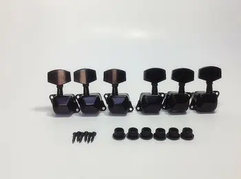 

A set of (3L + 3R) Guitar Black Tuning Pegs Machine Heads