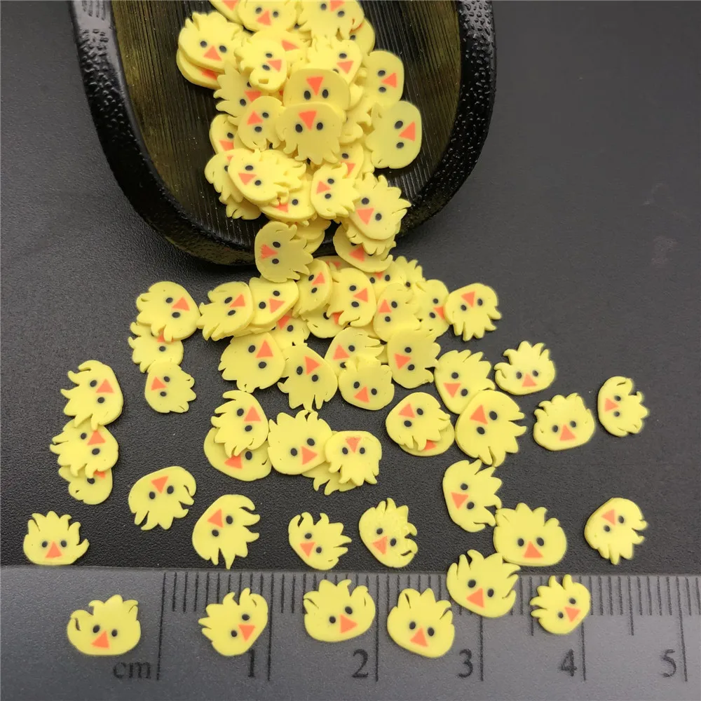 50g Yellow Chick Polymer Clay Sprinkle For Kids Diy Soft Craft Clay/Nail Art/Scrapbook Decoration DIY Filler | Дом и сад