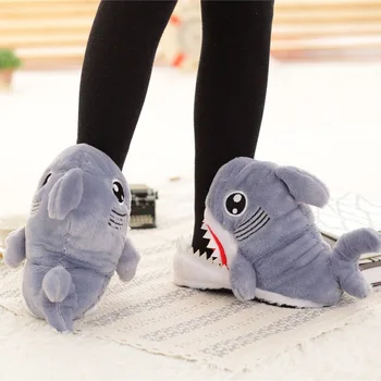 

Party Favors Cotton Slippers Plush Cartoon Shark Slippers Cute Warm Comfortable Antiskid for Adult New hot