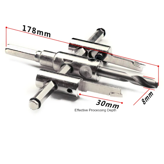 Регулируемый сверло Деревообработка буровой расширитель металл дерево Круг Отверстие пила сверло резак_ WK