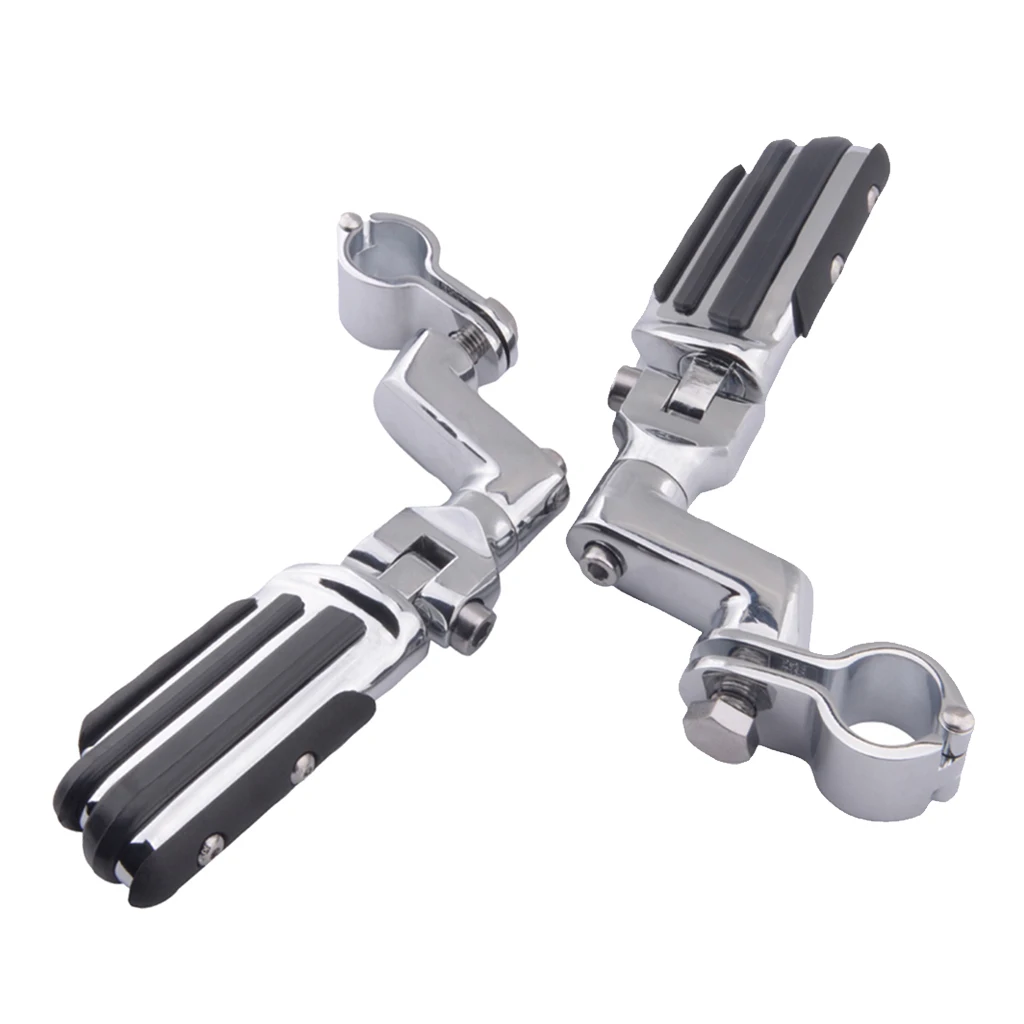 Motorcycle Footboard Pad Set Passenger Floorboards Rear Footboards Foot Rest Pegs Mounts Fit for Honda