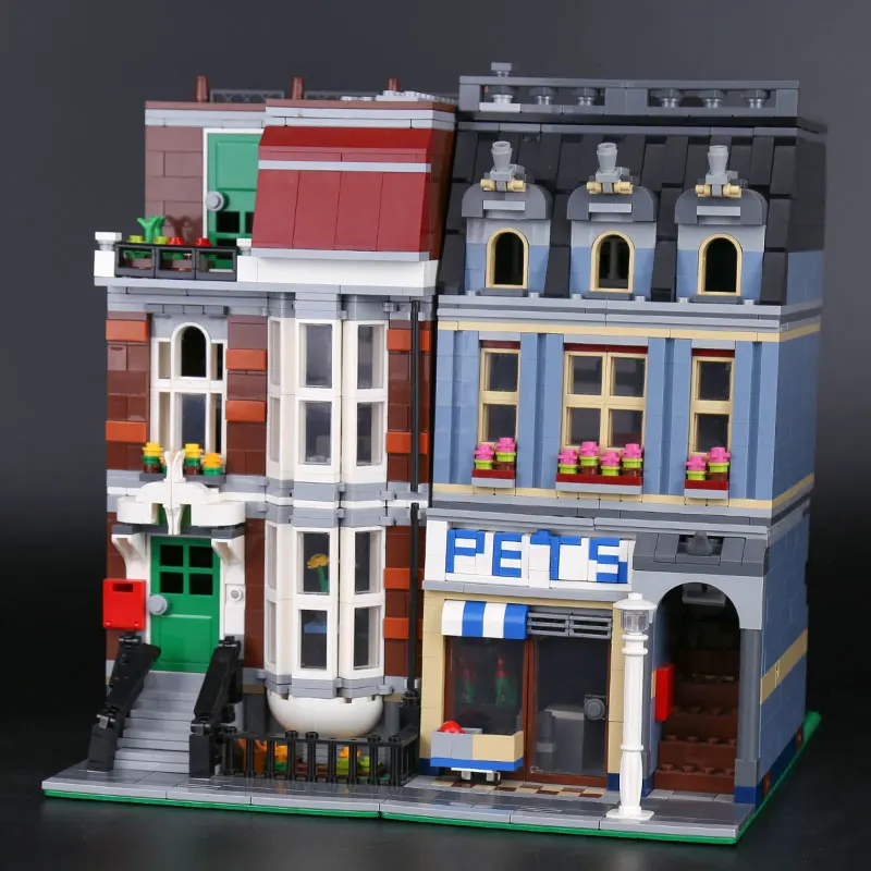 DHL 15009 серия город Pet Shop супермаркет город улица Совместимость с 10218 строительные блоки рождественские игрушки для детей