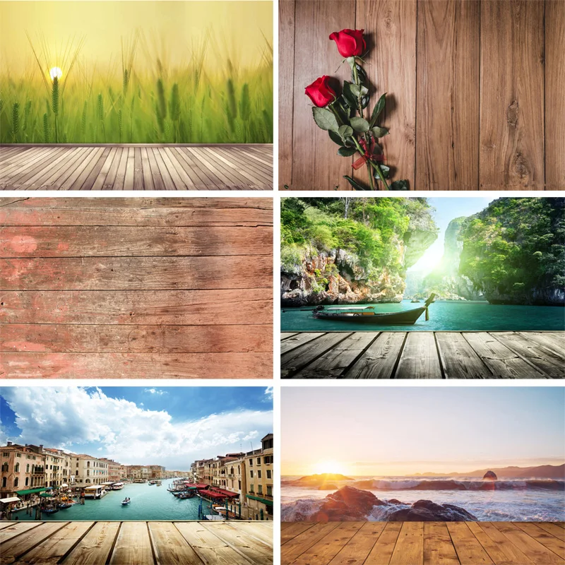 

Vinyl Custom Photography Backdrops Wooden Planks Theme Photography Background 200526SX-001