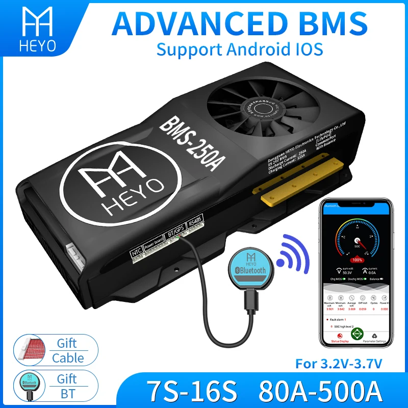 Умный Bluetooth UART CAN 24 в 36 48 60 литий-ионный аккумулятор для зарядки LiFepo4 7S 8S 13S 15S 16S BMS с