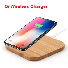 Qi Беспроводное зарядное устройство для Apple iPhone X 8 8 Plus 11 Pro Беспроводная зарядка деревянная подкладка для samsung Galaxy S8 S8 S7 edge S7 S6 edge