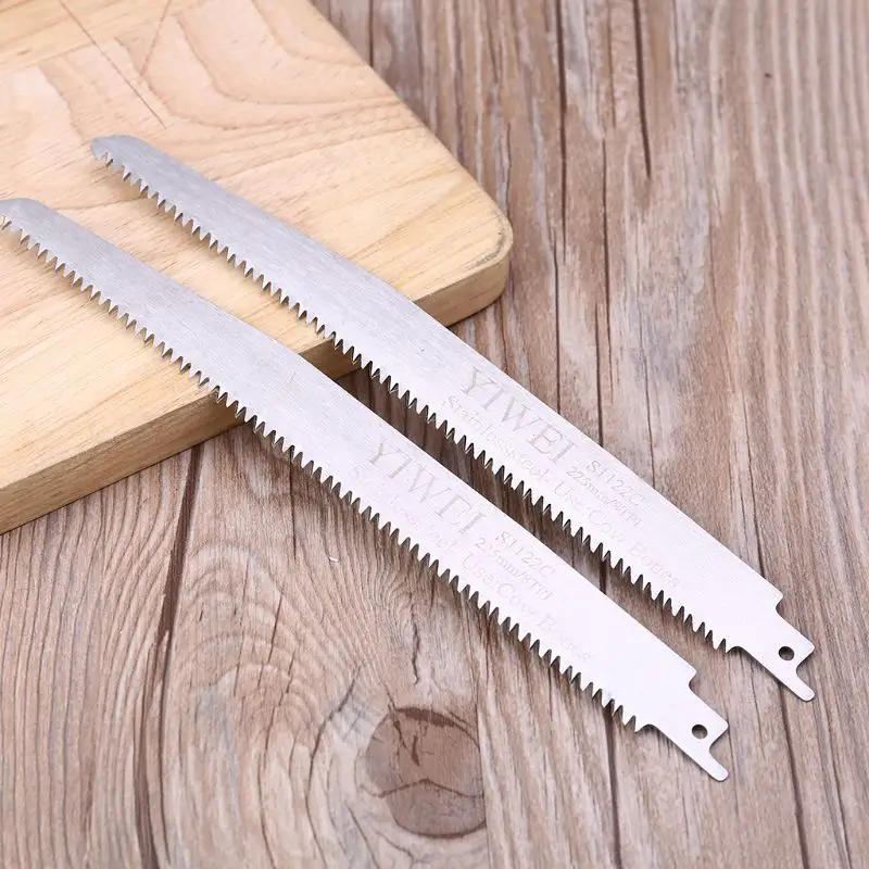 

2Pcs S1122C Stainless Steel Reciprocating Saw Blade for Cutting Bone Meat Wood Multifunction Metal Cutter Tool