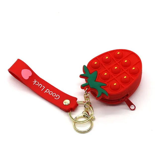 New Popit Mini Money Wallet Fingertip Toys Push Bubble Popite Pendant Bag Hot Sale Adult Decompression Toys Children Anti-Stress 0132-J
