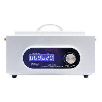 

200°C Professional High Temperature Sterilizer Box Nail Art Salon Portable Smart Sterilizing Manicure Tool Dry Heat Sterilizer