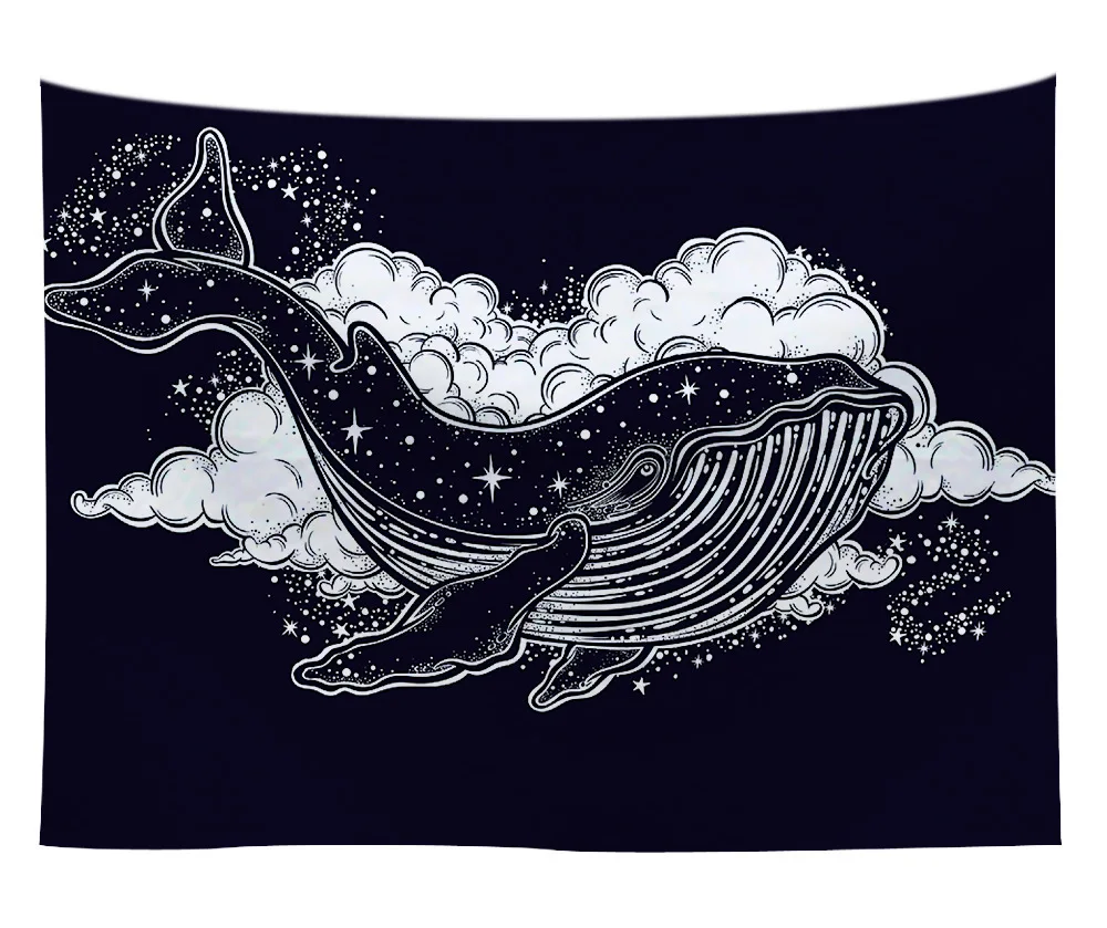 

India Modern Mandala Wall Hanging Tapestry Religion Style Wolf Moon Sun Pattern Printed Tapestry Home Decor Yoga Mat Blanket