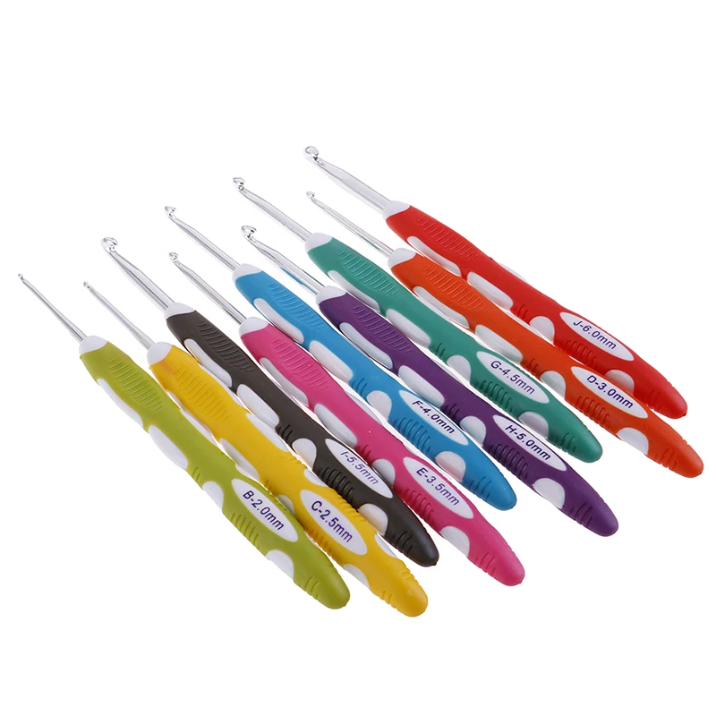 9pcs Colorful Crochet Hook Crochet Needle Set Knitting Needle 165mm Dropshipping