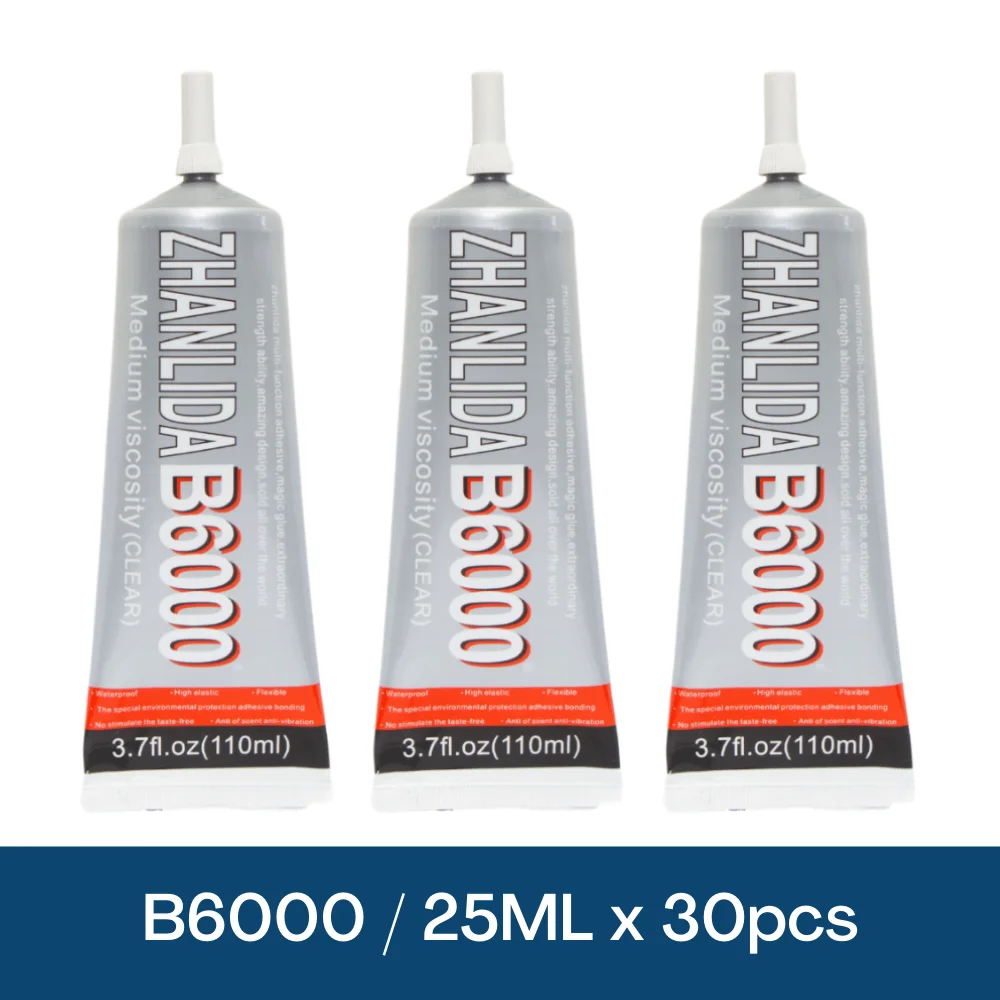 Quadro de Vidro Forte à Prova Zhanlida Claro Celular Cola Dwaterproof Água Líquido Boa Qualidade Super Adesivo 15 Pçs 110ml B6000 1 15 pçs 110ml zhanlida b6000 claro celular