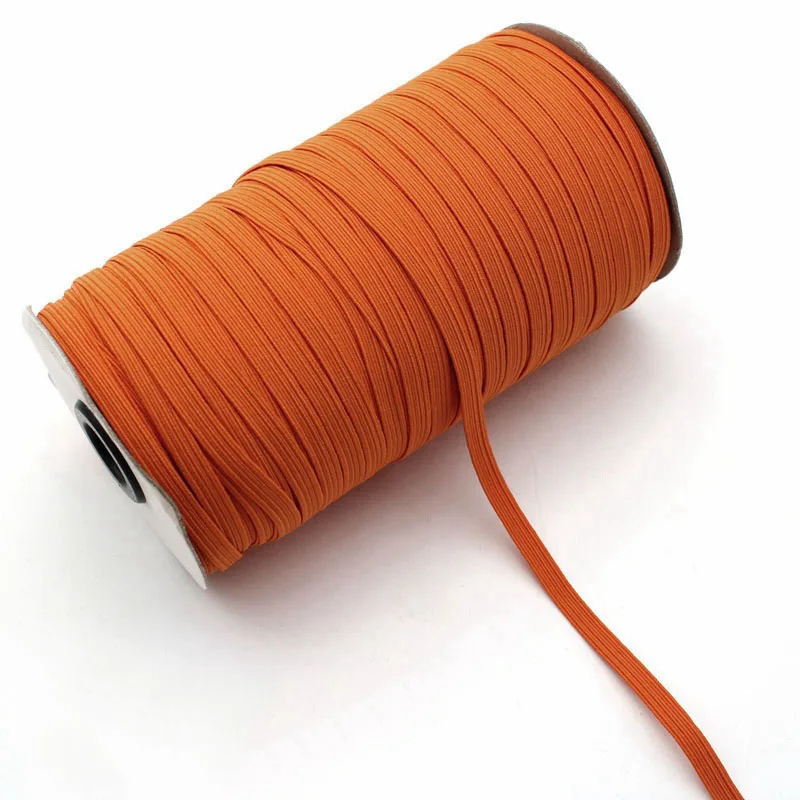 orange 25 м 6 мм эластичная лента мягкая кожа резинки нижнее белье брюки Декор эластичные лямки пошив одежды «сделай сам» Аксессуары - Цвет: orange