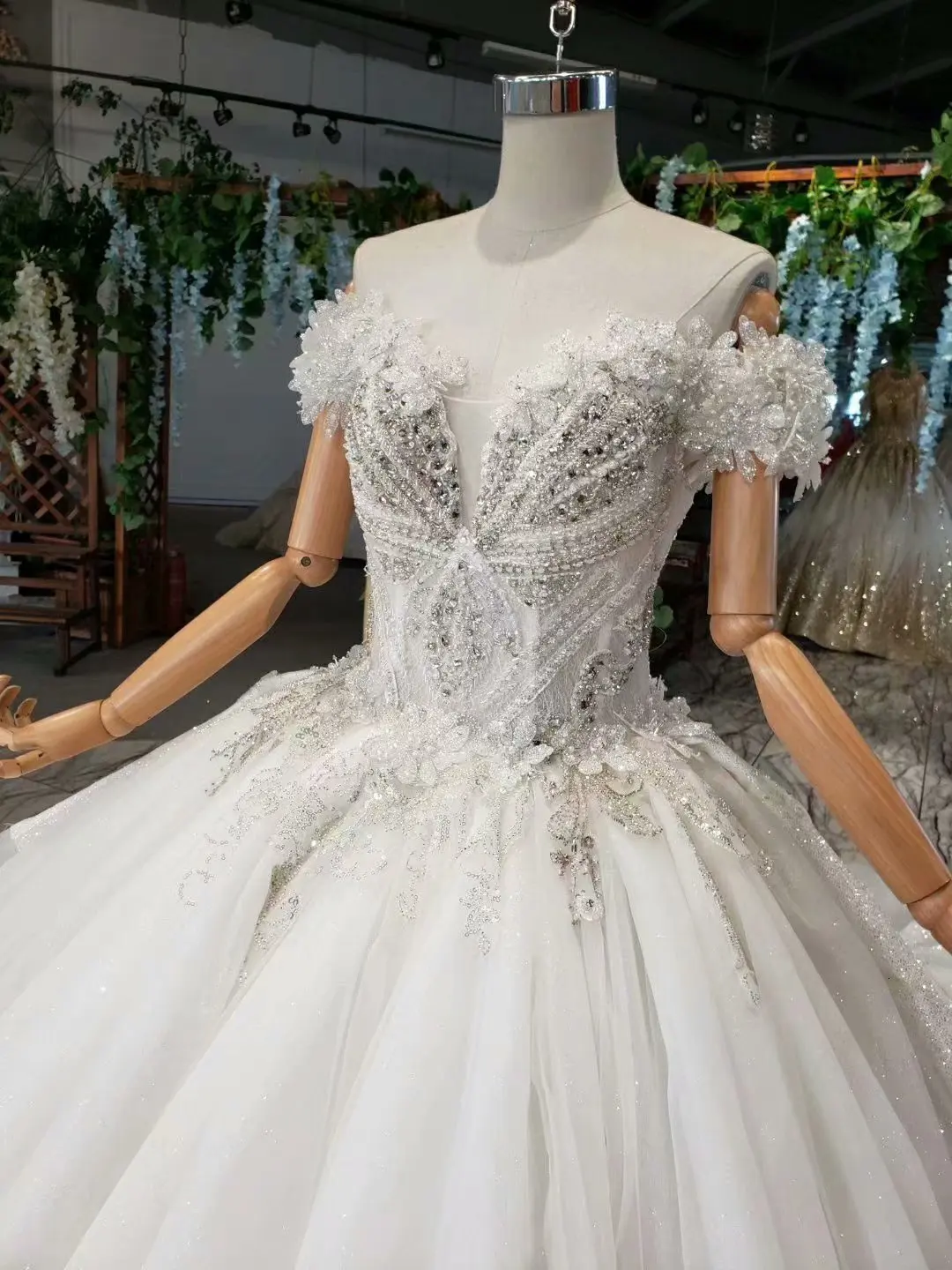 Vestido De Noiva, Саудовская Аравия, роскошное Бохо свадебное платье, тяжелые стразы, жемчуг, арабские свадебные платья, платье невесты с ожерельем