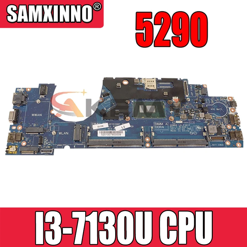 100% рабочая для dell Latitude 5290 материнская плата SR3JY I3-7130U бортовой 0W5G22 CN-0W5G22 DDM60 LA-F391P
