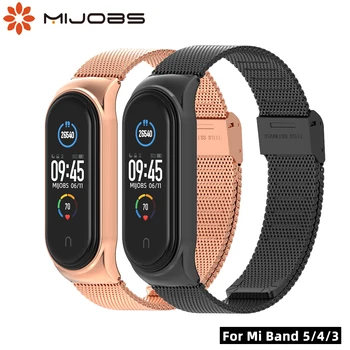 

Mi Band 5 Strap Global Metal Bracelet for Xiaomi Mi Band 5 Wristbands Mi band 4 NFC Wrist Strap for Miband 3 Correa Mi 5 Pulsera