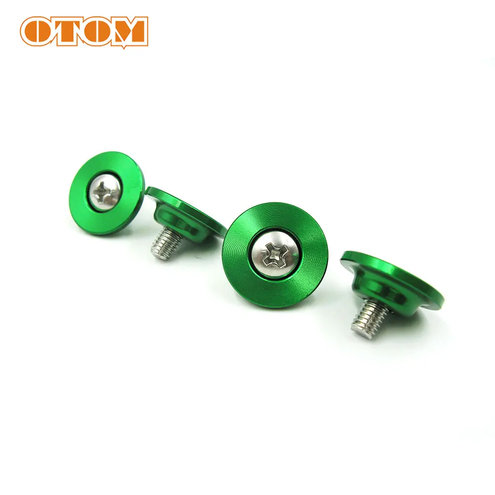 Motorcycle Accessories Auto Fasteners Motorcycle Screw Caps Motorcycle Screws Motorcycle Fasteners OTOM 4x Motorcycle Chain Slider Aluminum CNC Countersunk Head Bolt Washers Gasket Flat Fork Pad Screw For KAWASAKI KX250F KX450F