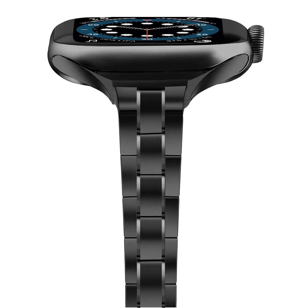 

strap for apple watch se bands thin Stainless Steel link bracelet for iwatch band series 6 5 4 3 44mm 40mm 42mm 38mm bracelet