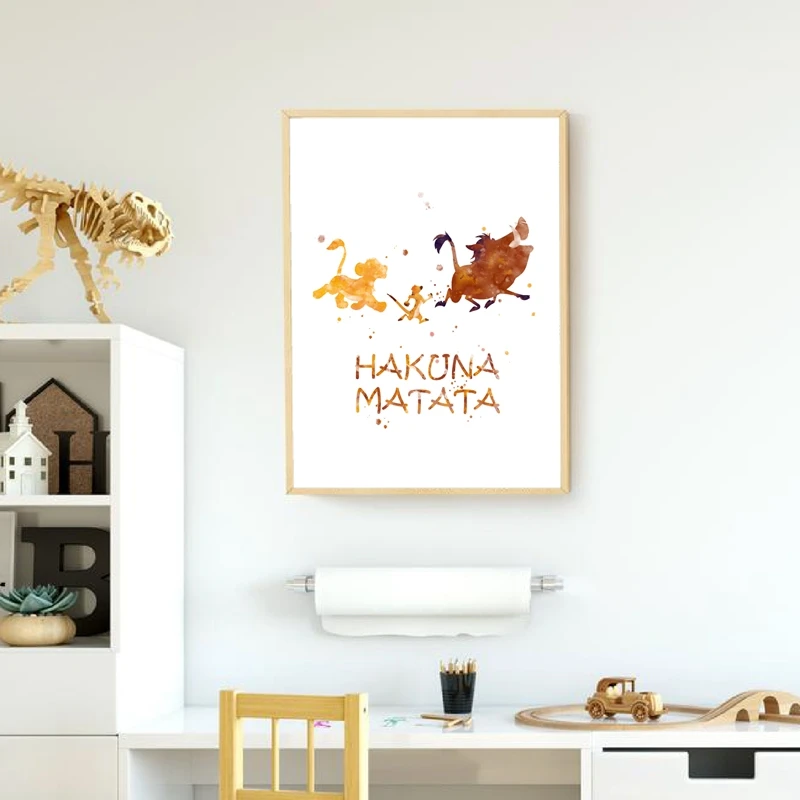 African-Proverb-Hakuna-Print-Wall-Art-Pumbaa-Timon-Simba-Canvas-Poster-The-Lion-King-Art-Painting (3)