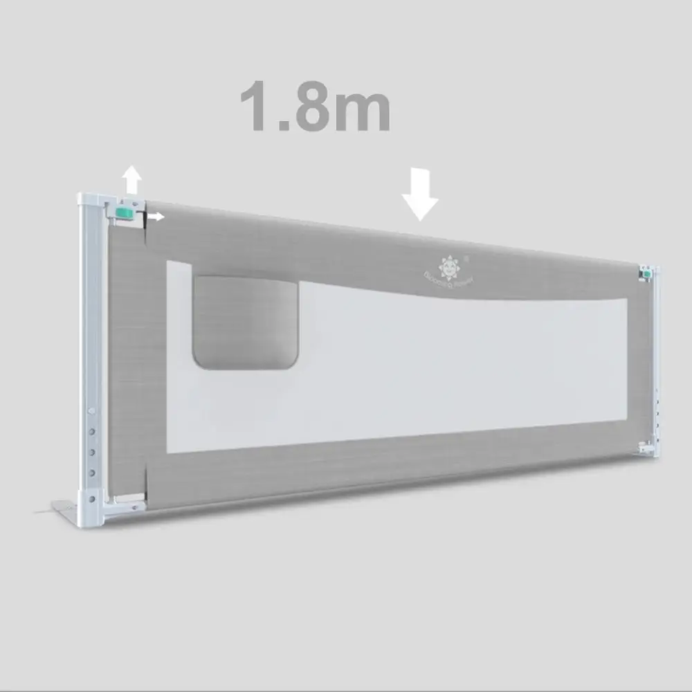 Gray 1.8m Bioby детский забор ворота безопасности многоугольный игровой бассейн рельс кровати для детей Младенцы Дети Постельные принадлежности для детской кроватки барьер 5-уровневая подъемные рельсы - Цвет: Gray 1.8m