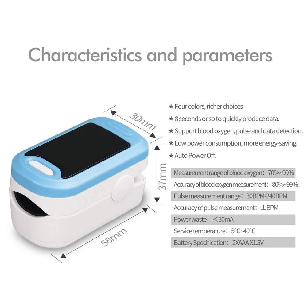 Переносной Пальчиковый оксиметр, медицинское оборудование, SPO2, PR аппарат, измеритель насыщенности, светодиодный импульсный оксиметр, домашний пульсометр