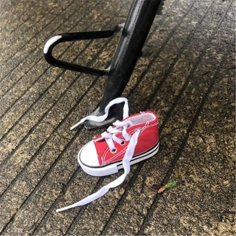 오토바이 사이드 스탠드 재미있는 귀여운 미니 신발, 자전거 발 지지대, 모터 자전거 킥스탠드, 7.5cm 장난감 액세서리